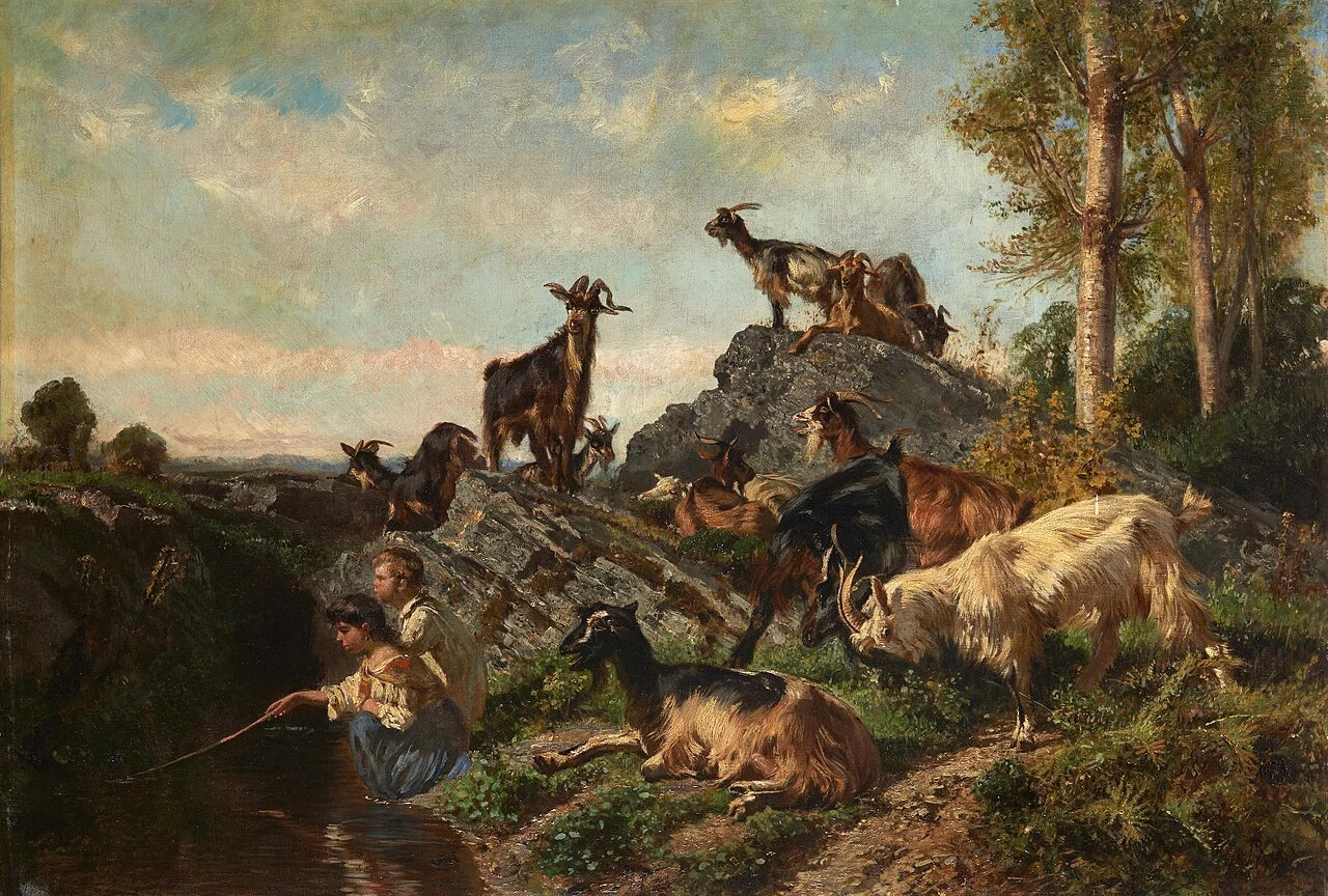 Capre in pastura (1866)
